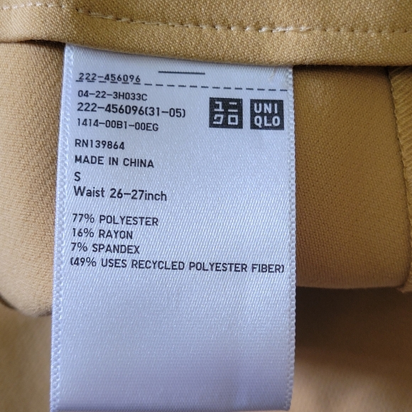 Uniqlo Mustard Slit Mini Skirt EUC S Preppy Y2k Soft Girl - Picture 4 of 6